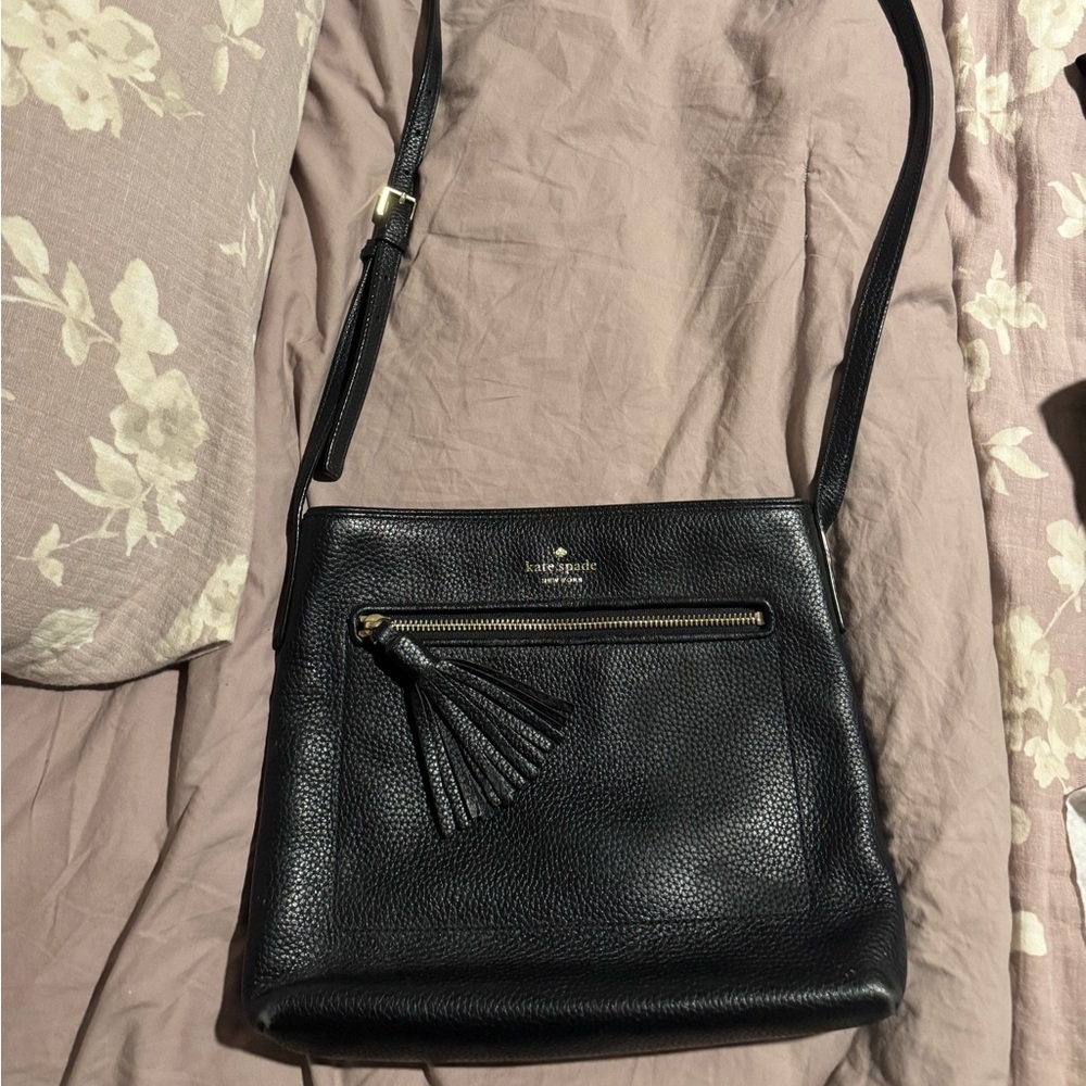 Kate Spade Black Pebbled Leather Crossbody Bag